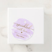 愛の赤ちゃんシャワーが散らばる紫の水色 フェイバータグ (インサイチュ)