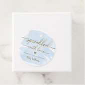 愛の赤ちゃんシャワーが散らばる青い水色 フェイバータグ (インサイチュ)