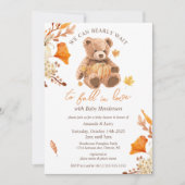 愛の赤ちゃんシャワーで秋を待つことができる 招待状 (正面)