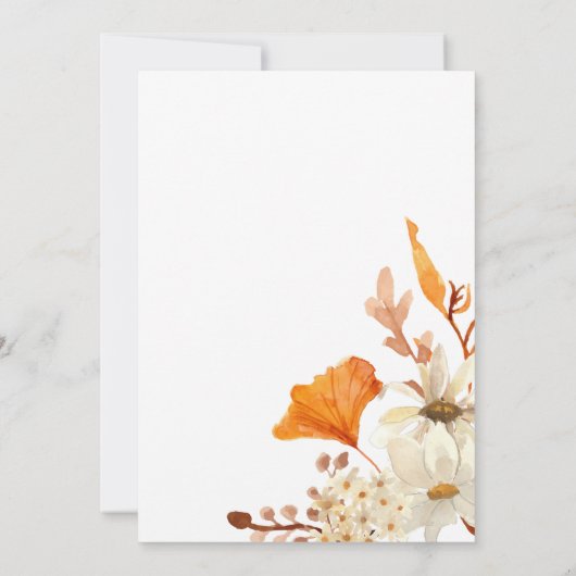 愛の赤ちゃんシャワーで秋を待つことができる 招待状 (裏面)