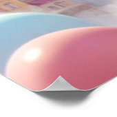 愛の赤ちゃんシャワーアートが輝く ポスター (角)