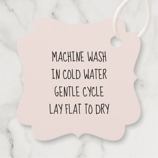 愛の赤面ピンクで染めた フェイバータグ (裏面)