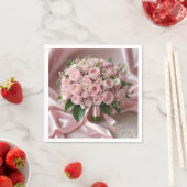 『愛の赤面 – 永遠のロマンスの花束』 スタンダードカクテルナプキン (インサイチュ)