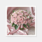 『愛の赤面 – 永遠のロマンスの花束』 スタンダードカクテルナプキン (正面)