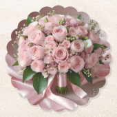 『愛の赤面 – 永遠のロマンスの花束』 ペーパーコースター (正面)