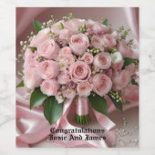 『愛の赤面 – 永遠のロマンスの花束』 ワインラベル (シングルラベル)