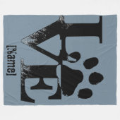 愛の足のプリント フリースブランケット (正面(横))