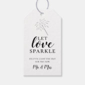 愛の輝きを放つスパークラーをオフ ギフトタグ (正面)