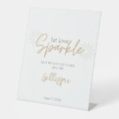 愛の輝きを放つスパークラーをオフ 台座サイン (正面)