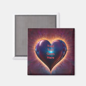 「愛の輝き:私のハートを照らす」冷蔵庫 マグネット (正面/裏面)