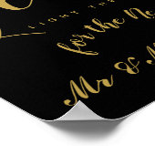 愛の輝く結婚式のパーティーのサイン ポスター (角)