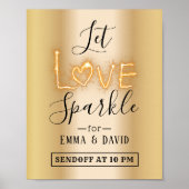 愛の輝く金ゴールドモダンがサインを結婚送り出す ポスター (正面)