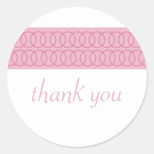 愛の輪ありがとうステッカー ラウンドシール (正面)