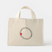 愛の輪に素敵な文字 ミニトートバッグ (裏面)