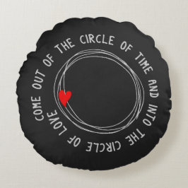 愛の輪に素敵な文字 ラウンドクッション