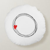 愛の輪に素敵な文字 ラウンドクッション (裏面)