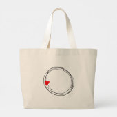 愛の輪に素敵な文字 ラージトートバッグ (裏面)