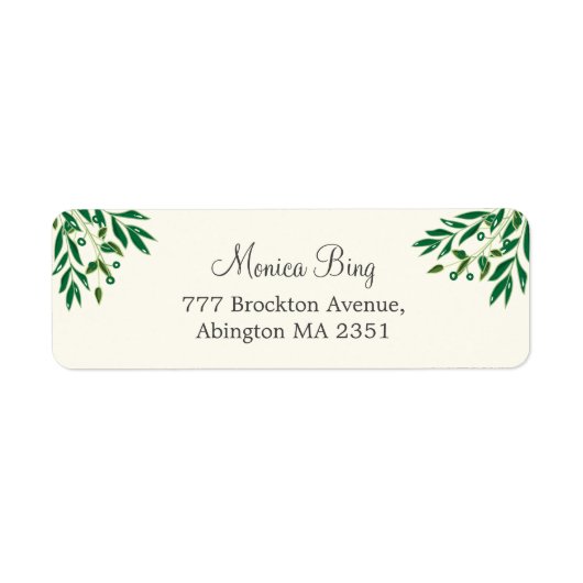 愛の輪 |アドレスを返す ラベル (正面)