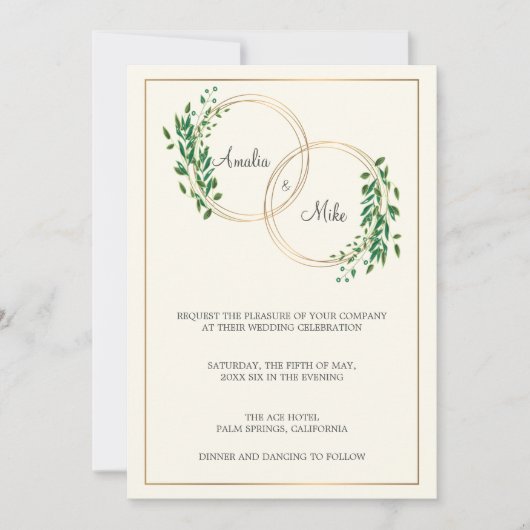 愛の輪 | 結婚s 招待状 (正面)