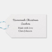 愛の追加の名前で作られた自家製クリスマスクッキー ギフトタグ (裏面横)