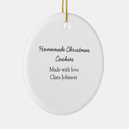 愛の追加の名前で作られた自家製クリスマスクッキー セラミックオーナメント (右)