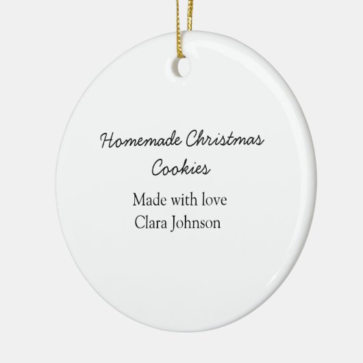 愛の追加の名前で作られた自家製クリスマスクッキー セラミックオーナメント (左)
