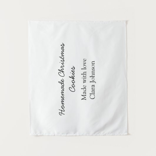 愛の追加の名前で作られた自家製クリスマスクッキー タペストリー (正面)