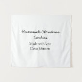 愛の追加の名前で作られた自家製クリスマスクッキー タペストリー (正面(横))