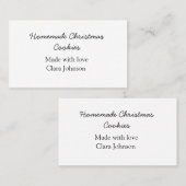 愛の追加の名前で作られた自家製クリスマスクッキー 名刺 (正面/裏面)