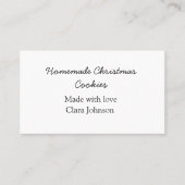 愛の追加の名前で作られた自家製クリスマスクッキー 名刺 (正面)
