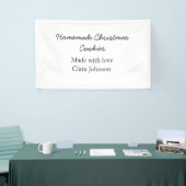 愛の追加の名前で作られた自家製クリスマスクッキー 横断幕 (トレードショー)