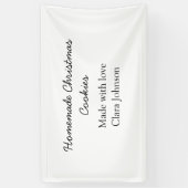 愛の追加の名前で作られた自家製クリスマスクッキー 横断幕 (縦)