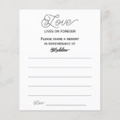 愛の追悼カード メモをシェアする ノート (正面)