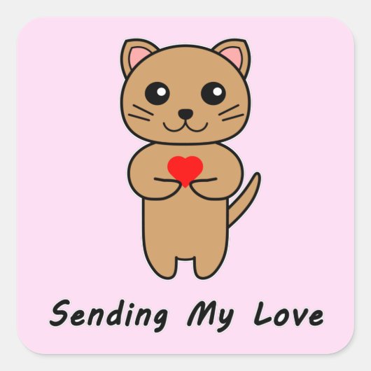 愛の送信 スクエアシール (正面)