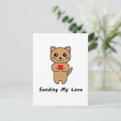 愛の送信 – 白い背景（垂直） ポストカード (スタンド正面)