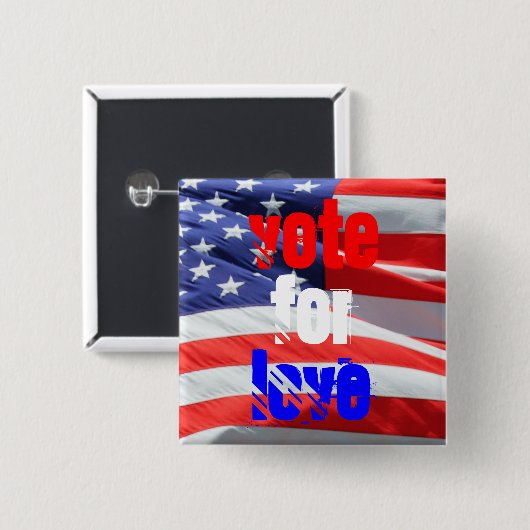 愛の選挙の感動的選大統領の択 缶バッジ (正面&裏面)