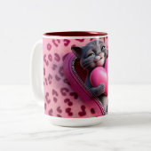 愛の醸造：バレンタインデーカスタムコーヒーマグ ツートーンマグカップ (正面左)