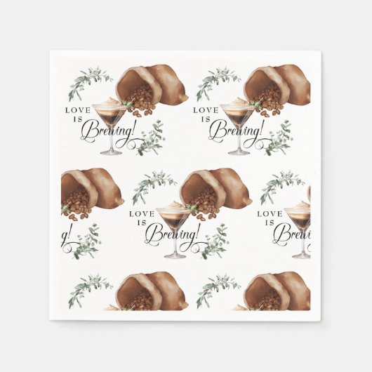 愛の醸造 | Espresso | Martini |ブライダルシャワー スタンダードカクテルナプキン (正面)