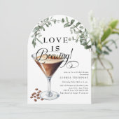 愛の醸造 | Espresso | Martini |ブライダルシャワー 招待状 (スタンド正面)