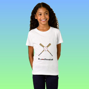 愛の野球ハッシュタグスローガン Tシャツ