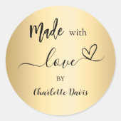 愛の金ゴールド名 ラウンドシール (正面)