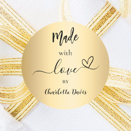 愛の金ゴールド名 ラウンドシール