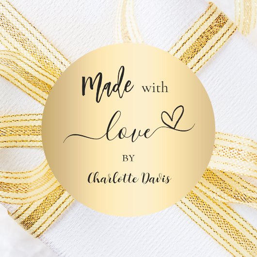 愛の金ゴールド名 ラウンドシール