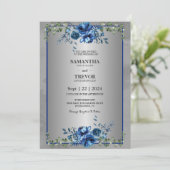 愛の銀のお祝い 招待状 (スタンド正面)