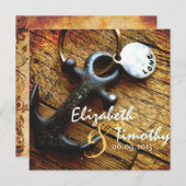 愛の錨 ウェディング招待状 招待状 (正面/裏面)