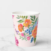 愛の開花はっきりしたフローラブライダルシャワー 紙コップ (裏面)