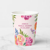 愛の開花はっきりしたフローラブライダルシャワー 紙コップ (左)