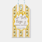 愛の開花ひまわりブライダルシャワーの好意 ギフトタグ (正面)