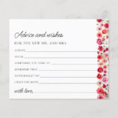 愛の開花アドバイスとウィッシュブライダルシャワーカード (正面)