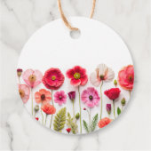 愛の開花カラフルブライダルシャワーありがとう フェイバータグ (裏面)